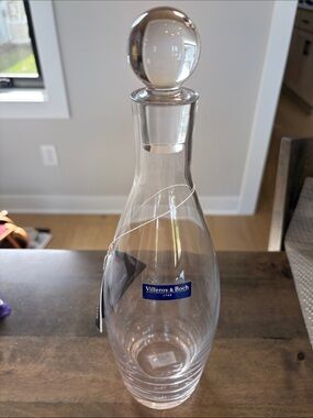 Villeroy & Boch new in box discontinued crystal Spanish red wine decanter/carafe